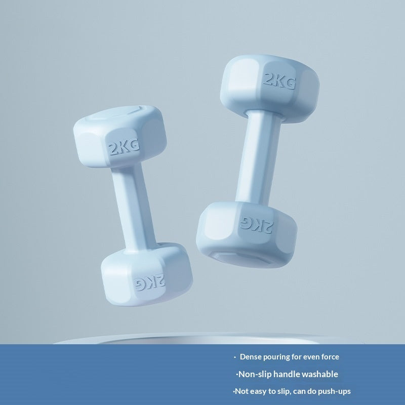 Home Gym Rubber-coated Dumbbells For Arm Training