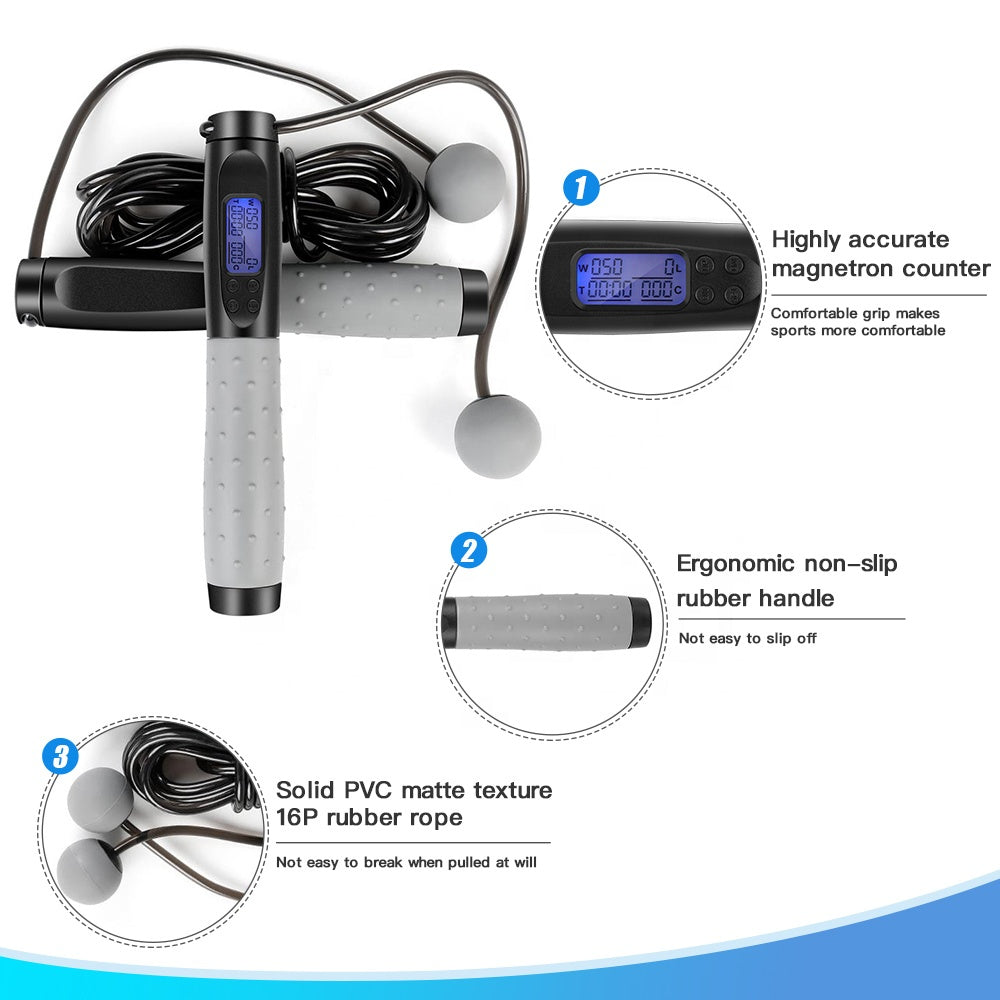 Smart Electronic Counting Skipping Rope Fitness Trainer