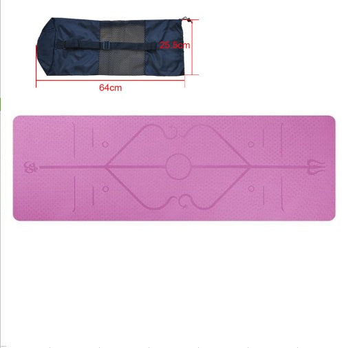 TPE 6mm Non-Slip Yoga Mat With Alignment Lines