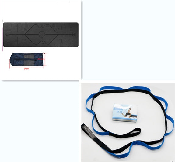 TPE 6mm Non-Slip Yoga Mat With Alignment Lines