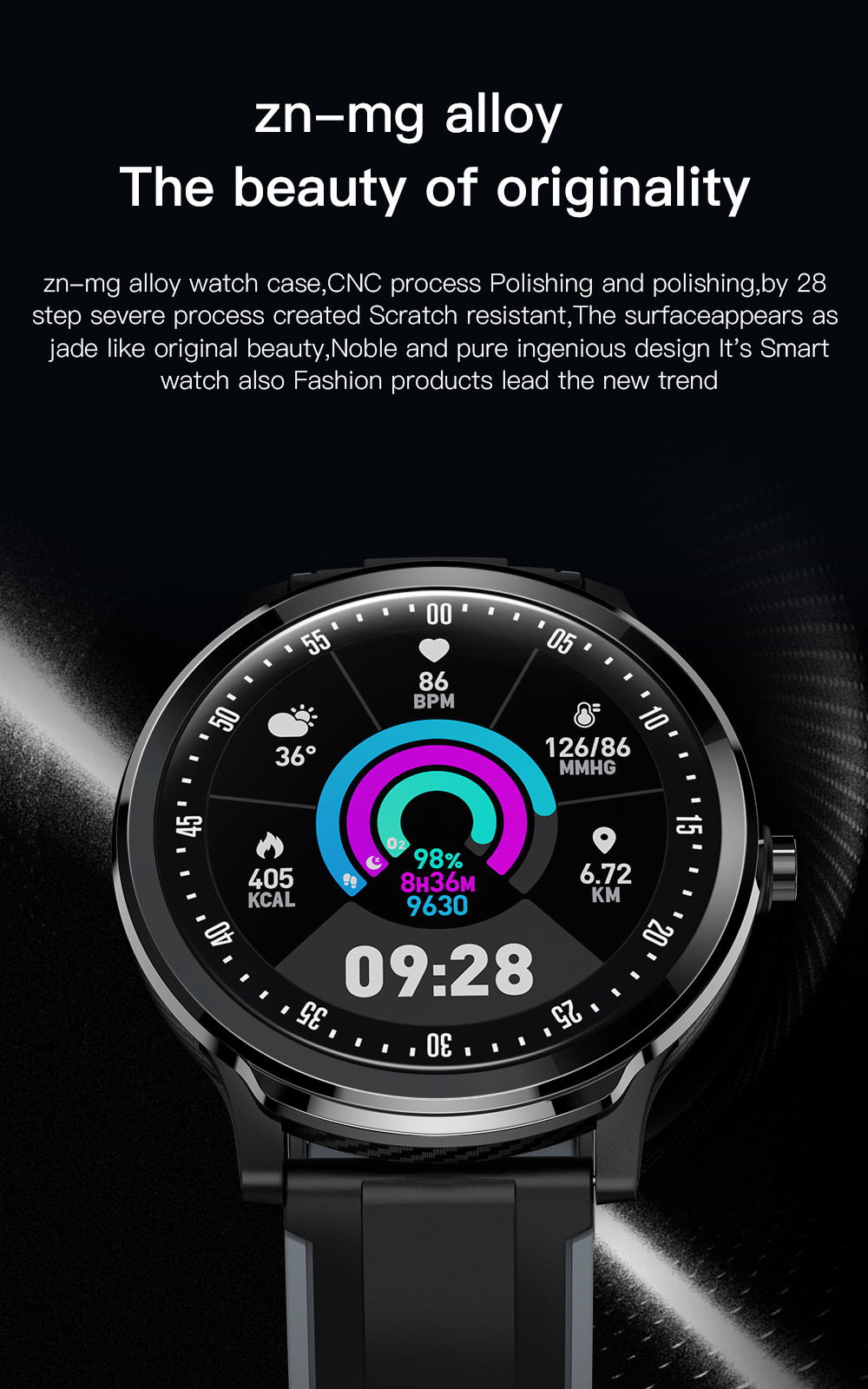 SN80 Smart Fitness Tracker Fashion Watch