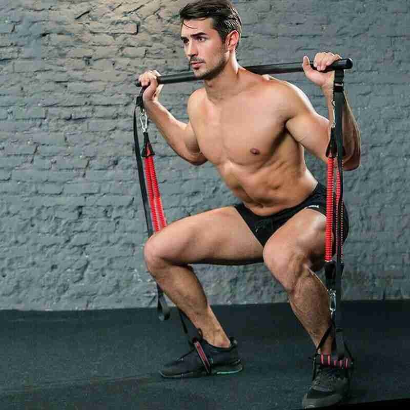 Pilates Bar Kit With Resistance Bands Home Workout Equipment