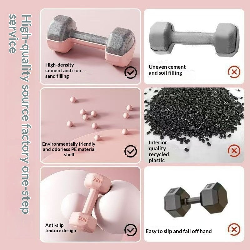 Home Gym Rubber-coated Dumbbells For Arm Training