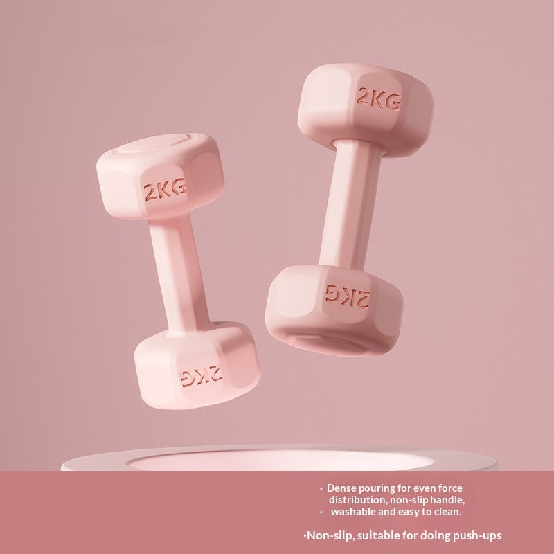 Home Gym Rubber-coated Dumbbells For Arm Training
