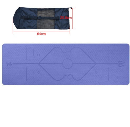 TPE 6mm Non-Slip Yoga Mat With Alignment Lines