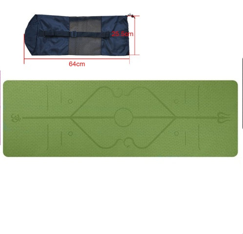 TPE 6mm Non-Slip Yoga Mat With Alignment Lines