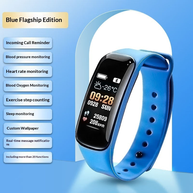 Smart Multifunctional Bluetooth Fitness Watch Pedometer Alarm Clock