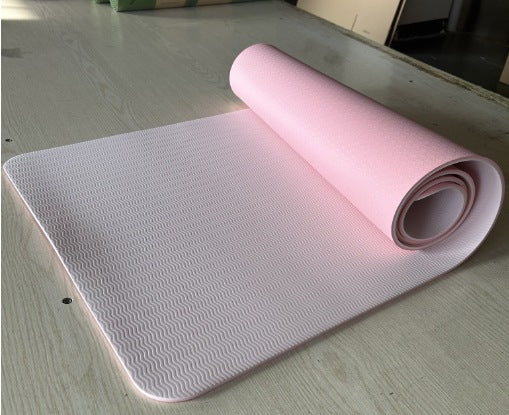 TPE Two-Color Yoga Mat 183x61cm Fitness Exercise Mat