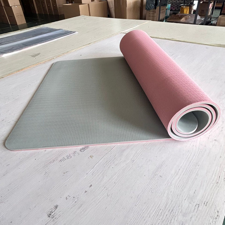 TPE Two-Color Yoga Mat 183x61cm Fitness Exercise Mat